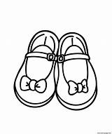 Girls Shoes Coloring Page Printable sketch template