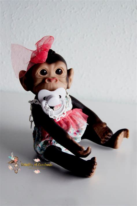 Baby Monkey Doll, Animal Monkey, Doll With Pacifier, Vinyl Toy, Doll for Girls, Monkey With ...