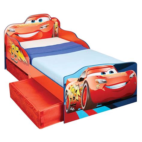 DISNEY CARS TODDLER BED WITH STORAGE JUNIOR LIGHTNING MCQUEEN ...