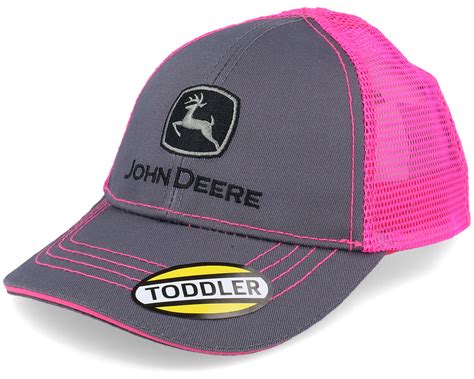 Kids Toddler Neon Charcoal/Pink Trucker - John Deere cap ...