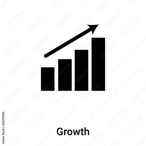 Growth icon vector isolated on white background, logo concept of Growth ...