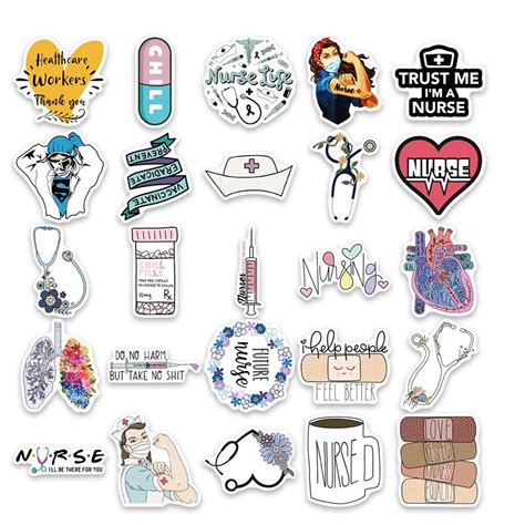 Cute Nurse Stickers Laptop Stickers Vinyl Stickers Pack - Etsy