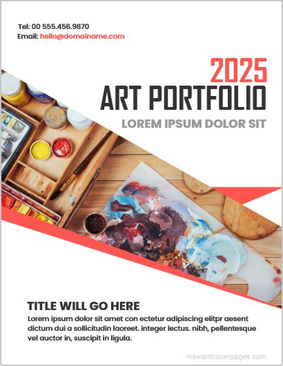 Art Portfolio Cover Pages | MS Word Cover Page Templates