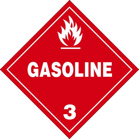 Class 3 – Flammable and Combustible liquids – Placards and Labels ...