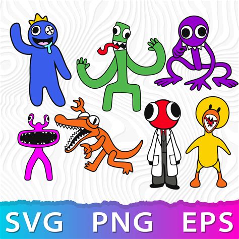 Rainbow Friends Characters SVG, Rainbow Friends Cricut, Rain | Inspire ...