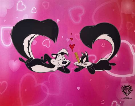 Warner Bros PEPE LE PEW & PENELOPE Limited Edition Sericel Animation Art Cel - Forgotten Treasurez®