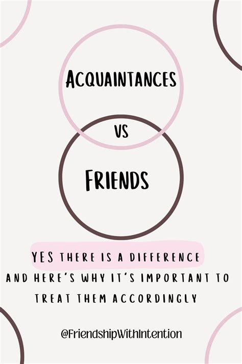 THE FUNDAMENTAL DIFFERENCES BETWEEN ACQUAINTANCES AND FRIENDS — friendship with intention