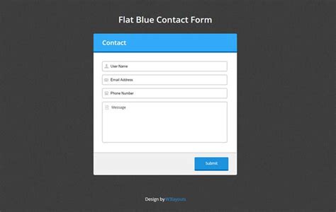 24 HTML CSS Contact Form Templates Free Download - DesignersLib.com