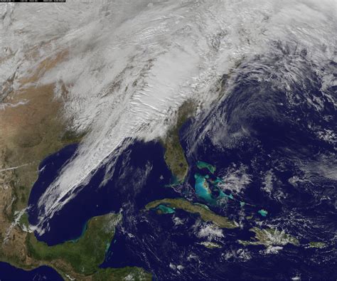 Satellite image shows eastern US severe weather system