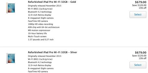 Refurbished 12.9-Inch iPad Pro Now Available From Apple Online Store ...