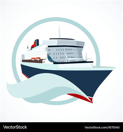 Cruise Ship Vector Art Free