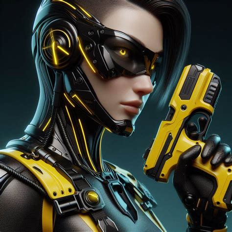 Futuristic Black And Yellow Police Taser 1 by High-Dynamic-Ranger on ...