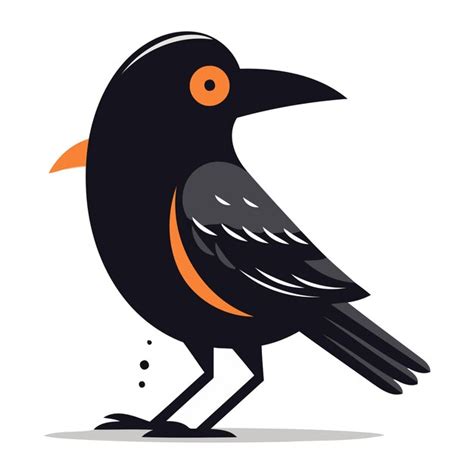 Premium Vector | Crow vector illustration isolated on a white background