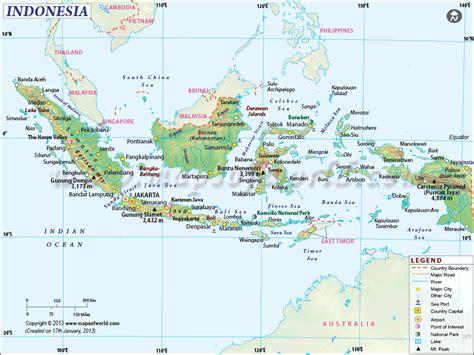 Indonesia Earthquakes Map, Areas Affected by Earthquakes in Indonesia