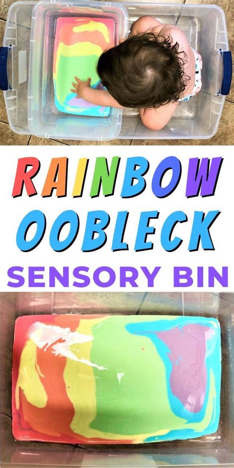 Rainbow Oobleck: A Colourful Sensory Activity - The Play Based Mom ...