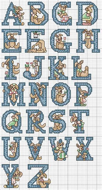 1000+ images about Cross stitch alphabets on Pinterest | Butterflies, Babies and Rabbit