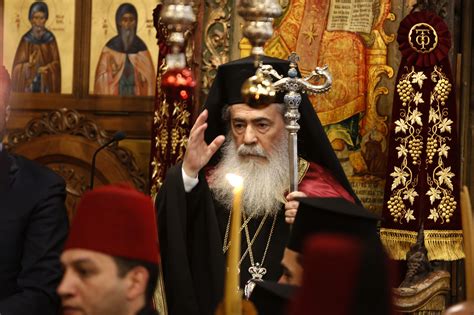 Palestinians protest patriarch ahead of Orthodox Christmas