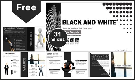 Black And White Powerpoint Templates