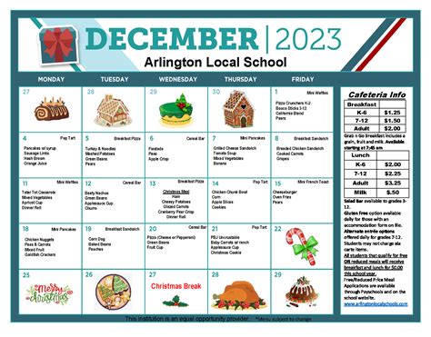 Lunch Menu - Arlington Local Schools