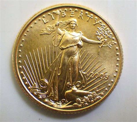 2005 American Eagle $5 coin, 1/10 oz. of gold - Albrecht Auction Service