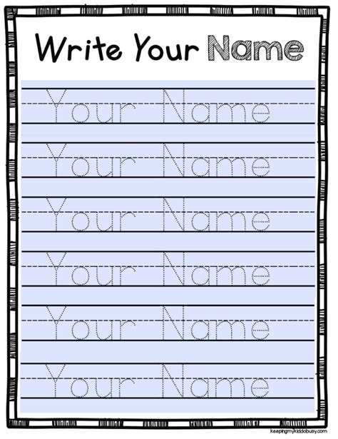 Name Tracing Template Blank | AlphabetWorksheetsFree.com