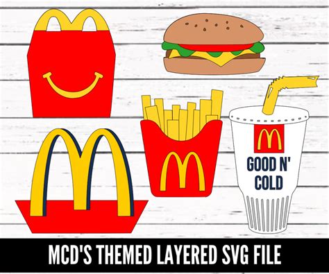 McDonalds Themed Cut File Set - SVG download - Digital Download ...