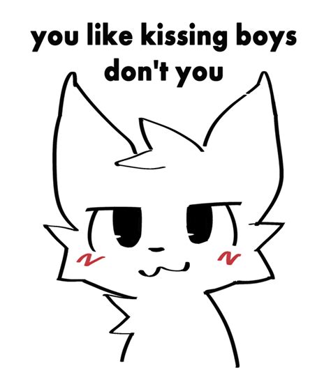 A perfectly normal boykisser meme (drawn by me) : r/femboymemes