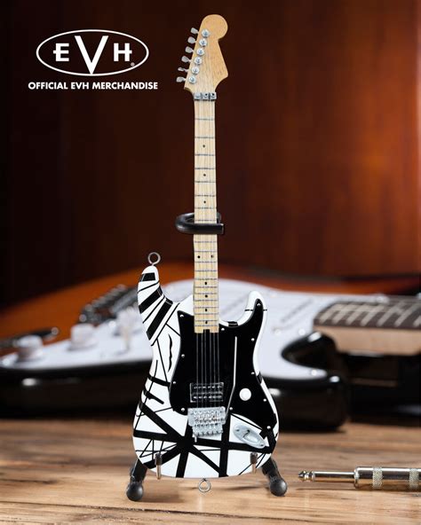 EVH Black & White VH1 Eddie Van Halen Mini Guitar Replica Collectible – AXE HEAVEN® STORE - Mini ...