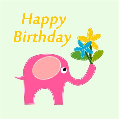 Elephant Birthday Card Free Stock Photo - Public Domain Pictures