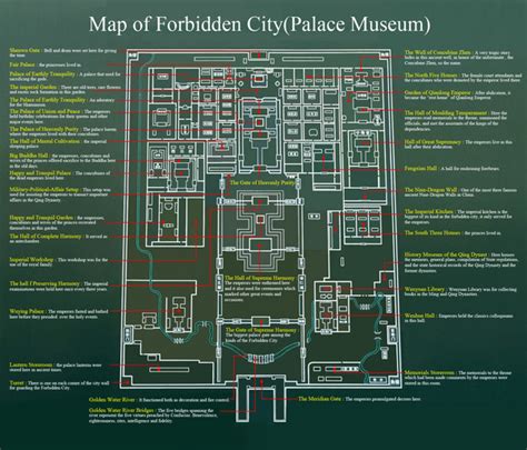 Beijing Forbidden City Tourist Map - Tiananmen Square Beijing • mappery