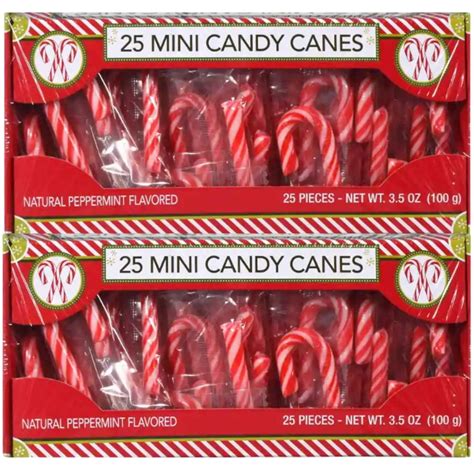 Mini Candy Canes (50) Individually Wrapped 7.0 oz total - Walmart.com - Walmart.com