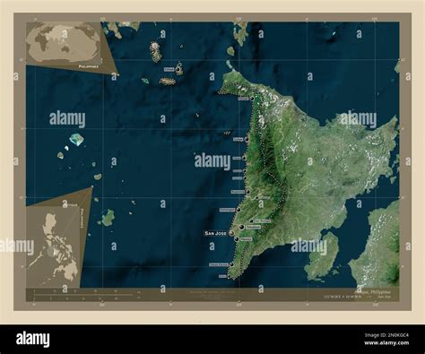 Antique, province of Philippines. High resolution satellite map ...