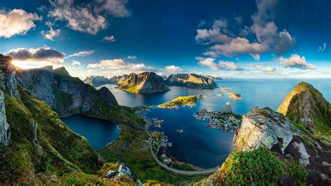 HD wallpaper: amazing, viewpoint, fjords, stunning, islands, cloud, sky ...