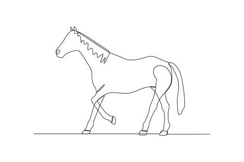 Single one line drawing mammal animal concept. Continuous line draw design graphic vector ...