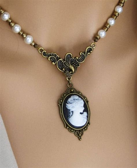 Victorian Cameo Necklaces Cameo Necklaces Beaded Necklaces