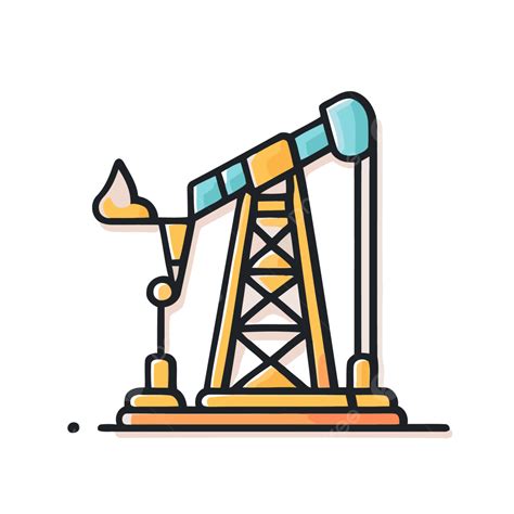 Oil Well Icon Illustration Oil Drilling Concept Vector, A Lineal Icon Depicting Oil Derrick On ...