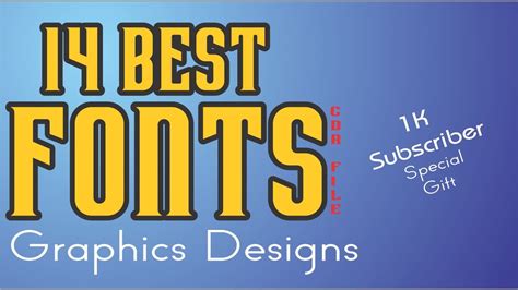 14 Best Fonts for Graphics Designing - YouTube