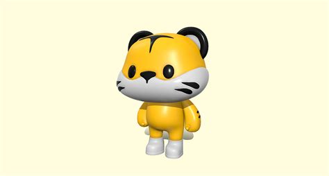 ArtStation - Cute Baby Tiger Toy | Game Assets