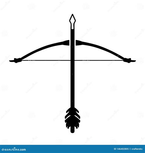 Archery Bow and Arrow Vector Stock Vector - Illustration of silhouette, archer: 146402805