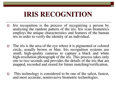 PPT - IRIS RECOGNITION PowerPoint Presentation, free download - ID:3009363