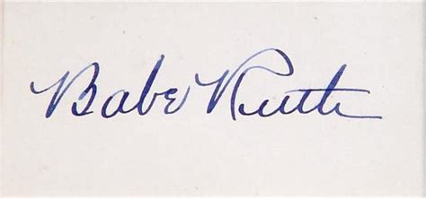 Babe Ruth Signature