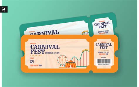 Fun Fair Carnival Ticket Template #270996 - TemplateMonster