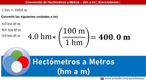 Hectómetros a Metros (hm a m) - CONVERSIONES - YouTube