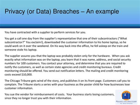 PPT - Privacy (or Data) Breaches - Examples PowerPoint Presentation, free download - ID:2790505