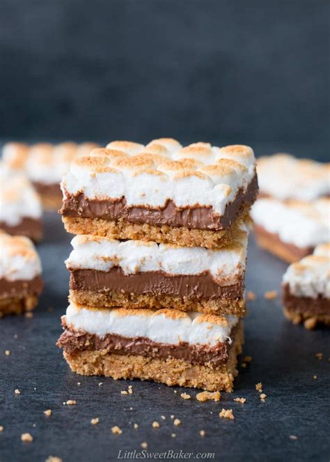 S'mores Bars {just 4 ingredients} - Little Sweet Baker