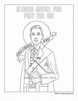 Blessed Miguel Pro Coloring Page  Etsy sketch template