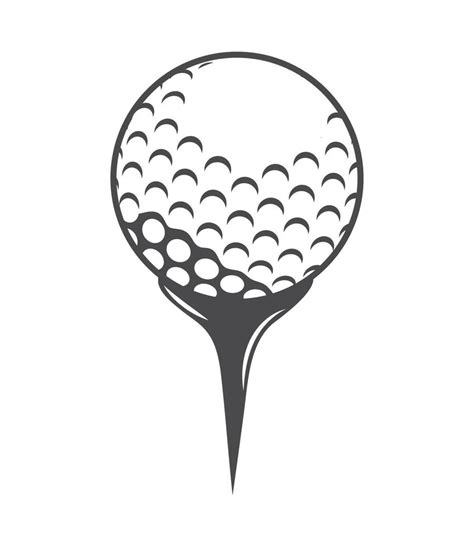 golf ball on tee 10463305 Vector Art at Vecteezy