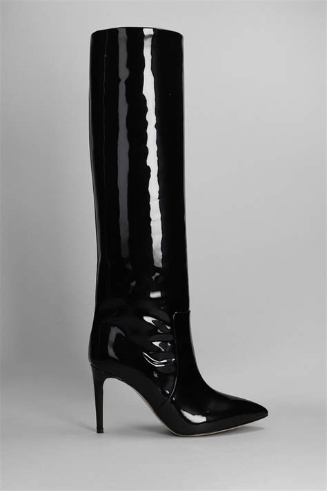 Paris Texas High Heels Boots In Black Patent Leather - ShopStyle