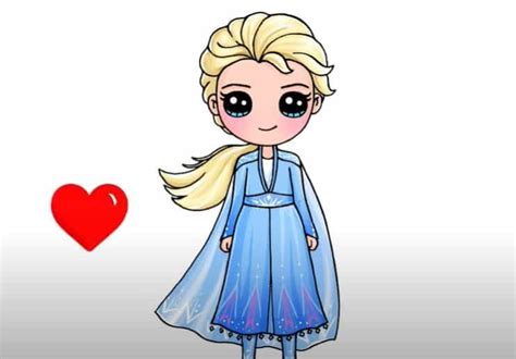 How to Draw cute Elsa Step by Step | Çizim, Kuş, Elsa