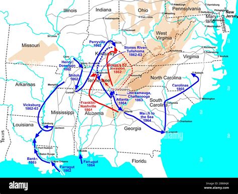 Civil War Map Battles